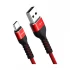 Qgeem USB Male to Type-C, 0.25 Meter, Red Charging & Data Cable # QG-CCY03-025