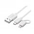 Ugreen 30670 USB Male to Micro & Lightning USB Cable