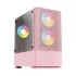 Value Top VT-B701-P Mini Tower Micro-ATX (Tempered Glass Side Window) Pink Gaming Desktop Casing