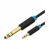 Vention 6.5mm Male to 3.5mm Male, 1.5 Meter, Black Audio Cable #BABBG