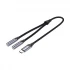 Vention BGPHY Type-C Male to Dual 3.5mm (TRS) Female Cable / Converter / HUB