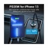 Vention FFBH0 USB Type-A & Type-C 20W Gray Fast Car Charger #FFBH0
