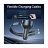 Vention FFOB0 30W Dual USB-C & Lightning Black Fast Car Charger #FFOB0