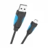 Vention USB Male to Micro USB Male Black 1 Meter Charging USB Cable #COLBF