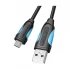 Vention USB Male to Micro USB Male Black 1 Meter Charging USB Cable #COLBF