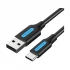Vention USB 2.0 Male to USB Type-C Male Black 1 Meter Cable