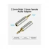Vention VAB-S02 4 Pole 2.5mm Male to 3.5mm Female Silver Metal Audio Converter # VAB-S02
