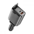 WiWU Helix Pro 111W 2 Ports Gray Car Charger (USB-C & USB-A) with Built-in Retractable Fast-Charging Cables #Wi-CC034