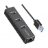 Yuanxin X-3508 USB Male to Tri & LAN Female Cable / Converter / HUB