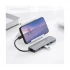 Yuanxin X-32038 Type-C Male to HDMI, Tri USB, USB-C (PD), SD, TF & LAN Female Space Gray Multiport Converter # X-32038
