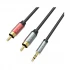 Yuanxin YAX-002 3.5mm Male to 2RCA Cable / Converter / HUB