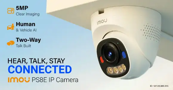 Imou PS8E (2.8mm) (5.0MP) POE Dome IP Camera (Two Way Talk)