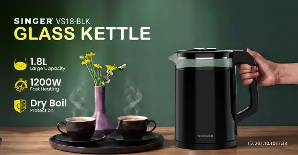 Singer VS18-BLK 1.8L Electric Kettle