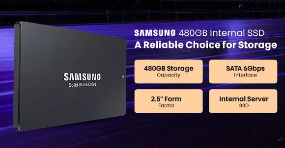 Samsung 480GB SATA 6gbps SSD with 2.5in Bay (3 Year Warranty)