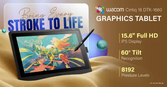 Wacom Cintiq 16 DTK-1660 16 Inch Creative Pen Display Graphics Tablet