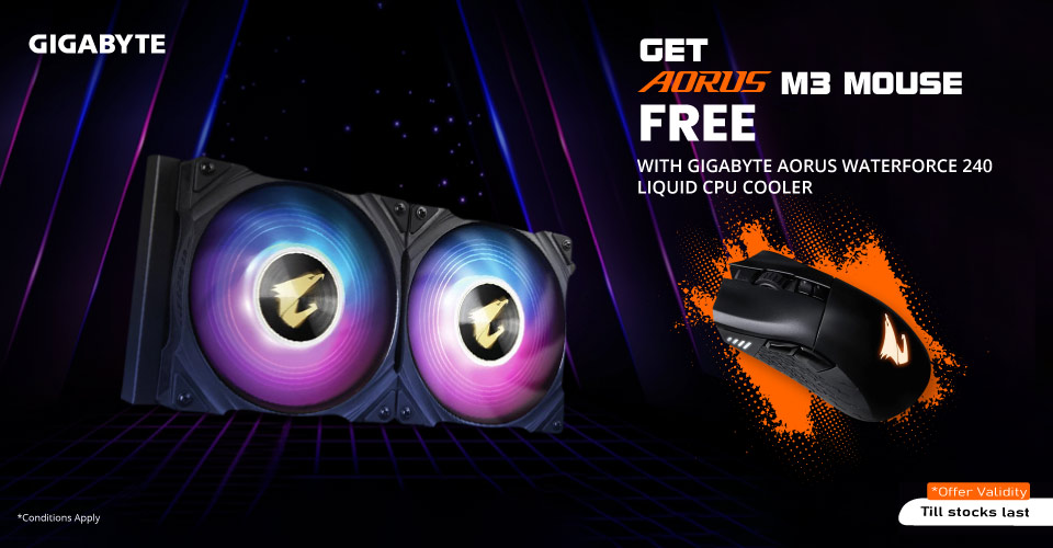 Get AORUS M3 Mouse FREE With CPU Cooler