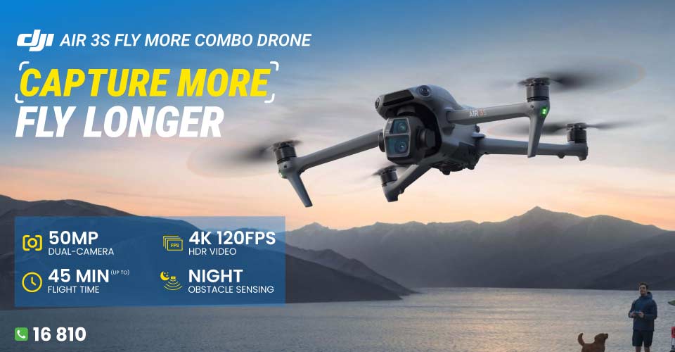 DJI Air 3S Fly More Combo Drone (with DJI RC2 Remote)