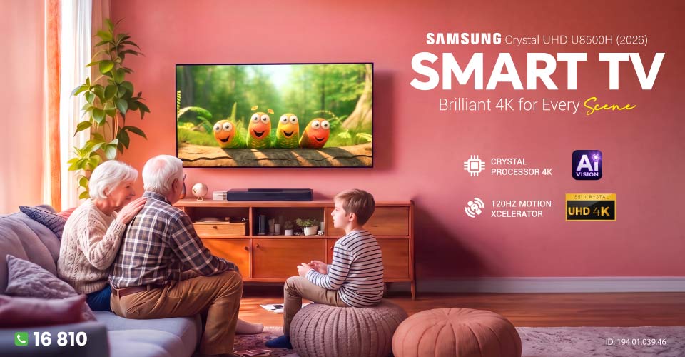 Samsung Crystal UHD U8500H (2026) 55 Inch 4K UltraHD Vision AI Smart TV