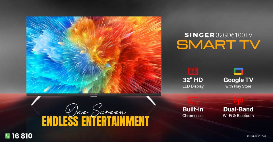 Singer 32GD6100TV 32 Inch HD Google TV #SRTV-SLE32GD6100TV (Official)
