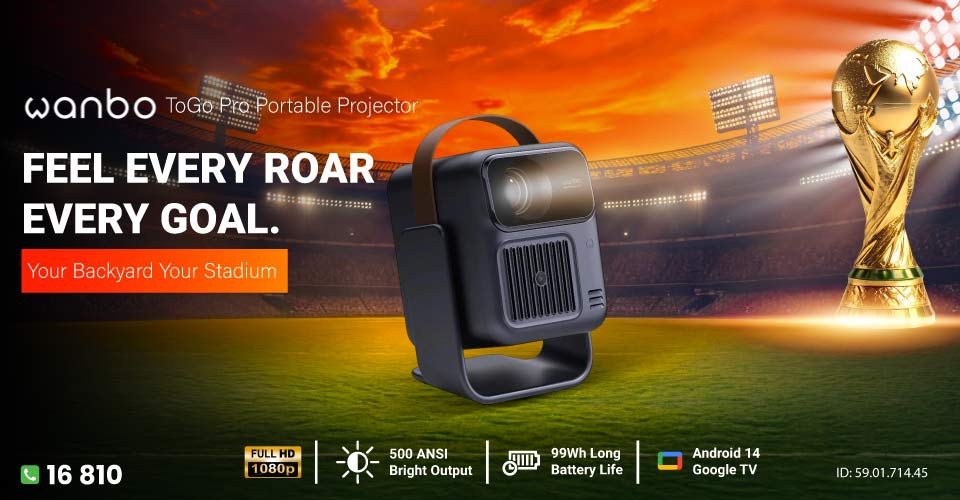 Xiaomi Wanbo ToGo Pro (500 Lumens) FHD LCD Standard Throw Android Smart Portable Projector